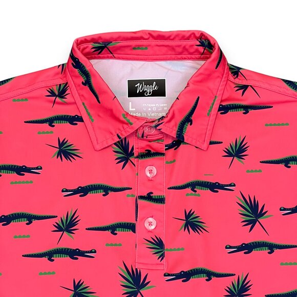 Waggle Men's Gator Golf Polo Size Large - Picture 2 of 3